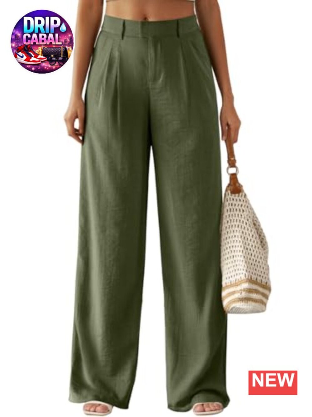 Women's High Waisted Wide Leg Palazzo Pants with Pockets - 70% Rayon 30%